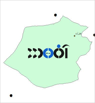 شیپ فایل شهرهای شهرستان نظرآباد به صورت نقطه ای